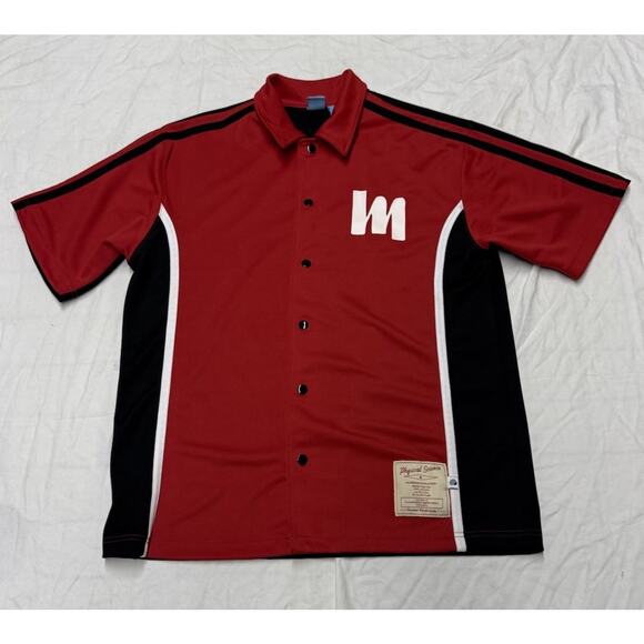 Y2K Phys.sci Jersey Shirt Mens Size M Red/ Black Shirt Short Sleeve - Picture 3 of 9